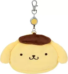 【中古】財布・パスケース ポムポムプリン フェイス型パスケース＆ポーチ 「サンリオキャラクターズ」