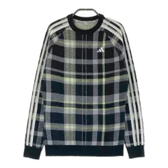 サイズ： ADIDAS GOLF アディダスゴルフ HY0906 2023年モデル 長袖ニットセーター 刺繍 チェック柄 ブラック系 [240101404356] ゴルフウェア レディース ストスト