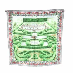 フェンディ FENDI 大判スカーフ ストール 庭 総柄 ロゴ 絹 シルク マルチカラー ■GY19 /MQ ■OH