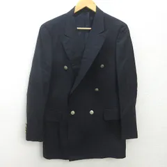 g■ニューヨーカー/NEWYORKER ダブルテーラードジャケット/背抜き【AB5】紺/men's/31【中古】■