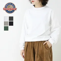 [30%OFF] グッドウェア GOODWEAR コットンクルーネック長袖リブTシャツ NGW9951 正規代理店商品 USAコットン アメリカ製 レディース 2025秋冬 [返品・交換不可]