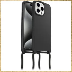 ☆彡送料無料でお届け☆彡Color:ブラック_Style:iPhone 15 Pro Max 【OtterBox】全米No1ブランド 薄型 軍事規格の試験クリア iPhone 15 Pro Max React Necklace 首掛け ストラップ MagSaf