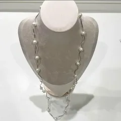 【美品】パールネックレス★シルバー刻印★箱無し★レディース