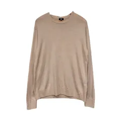 ユニクロ ウール ニット 100% L ベージュ