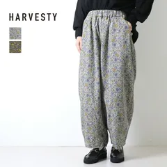 [35%OFF] ハーベスティ HARVESTY 花柄コーデュロイイージーサーカスパンツ A12520 フラワー ワイド カーブ 日本製 レディース メンズ 男女兼用 2025秋冬 裾直し対象外 [返品・交換不可]