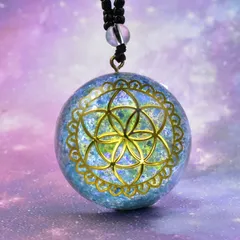 新品未使用 ペンダント 天然水晶レジン滴ペンダント カラー砕石