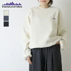 [40%OFF] サウザンドマイル THOUSAND MILE ニットフリースクルーネックプルオーバー TM252KF00140 長袖 ロゴ スウェットライク レディース 2025秋冬 [返品・交換不可]