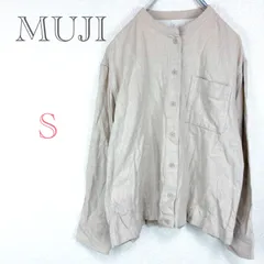 無印良品♡MUJI【S】バンドカラーシャツ　コットンブラウス　綿100% 定番　シンプル