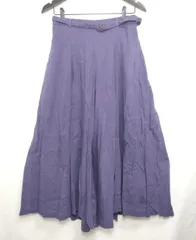 【222574】niko and... ニコアンド  ベルト付き　スカーチョ　ワイド　パンツ　麻混　サイズ　4  ・ パープル