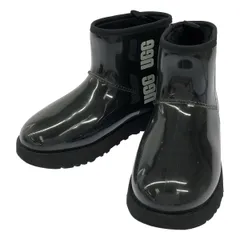 UGG アグ CLASSIC CLEAR MINI レインショートブーツ 1113190 ブラック 22cm