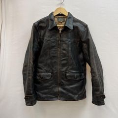 50s USA製 Schott リボンタグ レザー ポリスマンジャケット - メルカリ