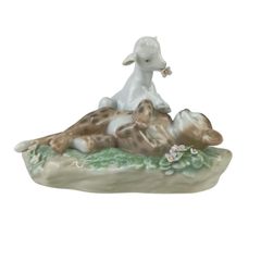 LLADRO リヤドロ 置物 平和の王国（豹と子ヤギ） 6926 マルチカラー