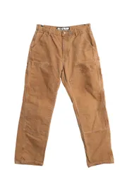 【お得なクーポン配布中!】 US企画 USA製 カーハート ダブルニー ダック ペインター パンツ メンズ 34 32 / 古着 ワーク ルーズ ストレート ヘビーウェイト ブラウン
