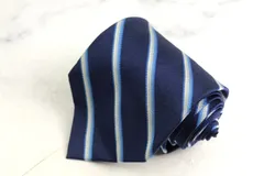 ブルックスブラザーズメーカーズ ブランドネクタイ ストライプ柄 シルク USA製 PO メンズ ネイビー BROOKS BROTHERS MAKERS 【中古】