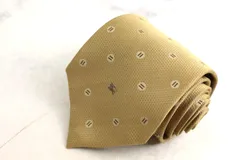 バーバリーロンドン ブランドネクタイ ドット 小紋柄 格子柄 シルク 日本製 PO メンズ ベージュ BURBERRY LONDON 【中古】