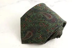 バーバリーズ ブランドネクタイ 総柄 ペイズリー 幾何学模様 シルク PO メンズ カーキ Burberrys 【中古】