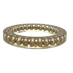 CHANEL シャネル ロゴ クリア コスチュームパール バングル ブレスレット アクセサリー レディース 97P ★美品★