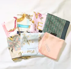 【217074】 ブランド別 ハンカチ7枚セット　CELINE　伊勢丹　バーバリー　バーニーズ