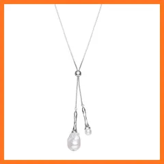 【新品】 [MiNG HUANG] バロック 淡水パール ネックレス ブラック 7-8mm 名皇珠宝 レディース 本真珠 結婚式 パーティー シルバー 0