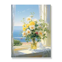 新品 DIY 5D ダイヤモンドペインティングキット ウィンドウシェルビーチボトル 絵画 花 クロスステッチ フルドリル クリスタル ラインストーン 刺繍 DIY アート クラフト ホーム ウォールデコ 30x40 cm