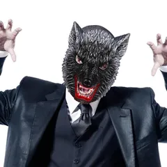 新品 [Afindern] アニマルマスク ウルフ 仮面 マスク コスプレ 動物 狼男 お面 リアル ウルフマン 仮装 おもしろ 変装 小道具 ハロウィン パーティー イベント 舞台演出 大人向け 2色