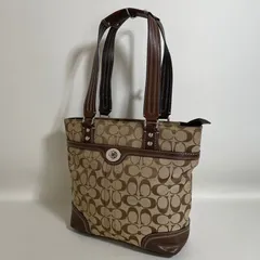 2512-247｜コーチ シグネチャー トートバッグ ブラウン ターンロック