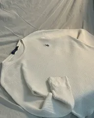 ポロラルフローレン 白 ワッフル 長袖Tシャツ