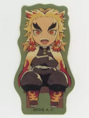 【中古】シール・ステッカー 煉獄杏寿郎(2020/お月見) 全みにきゃらイラストメタリックステッカー 「劇場版 鬼滅の刃 無限列車編 上映四周年記念 炎柱・煉獄杏寿郎カフェ×ufotable Cafe×マチ★アソビCAFE×ufotable DINING×uf