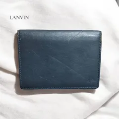 LANVIN ランバン　カードケース ネイビー  メンズ　レディース　小物