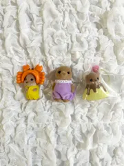 【3体セット】 シルバニアファミリー　カワウソ　赤ちゃん　キラキラくじ