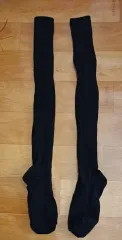 黒色 ニーハイソックス