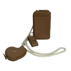 furfur(ファーファー) ショルダーバッグ 3SETマルチショルダー ブラウン×アイボリー