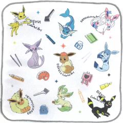 [중고] 잡화 집합 / 화이트 아트 핸드 타월 [이치 반 쿠지 Pokemon EIEVUI & Colorful Art] F상