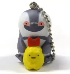 【中古】キーホルダー ケープペンギンとえびふらいのしっぽ 「すみっコぐらしと京都水族館のいきものたち マスコットボールチェーン」 京都水族館限定