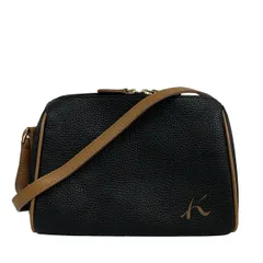 KITAMURA(キタムラ) ショルダーバッグ - 黒×ブラウン レザー