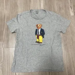 【225128】POLO RALPH LAUREN ラルフローレン  ポロベア　Tシャツ　半袖　サイズM メンズ  ・ グレー