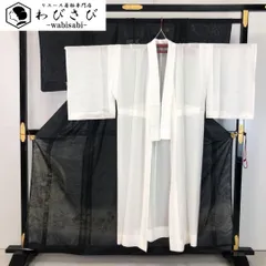 単衣 紗合せ 長襦袢セット 桔梗に万寿菊 金彩 黒色 K-5081