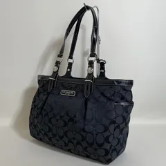2601-117｜美品｜コーチ シグネチャー トートバッグ ブラック