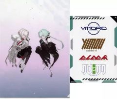 [중고] 클리어 파일 느와르 & 에이다 A4 클리어 파일 + 스티커 세트 [이치 반 쿠지 SYNDUALITY Noir] I상