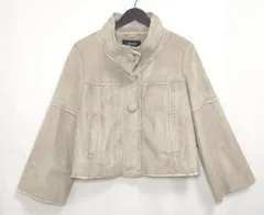 【224818】COMME CA ISM コムサイズム  ハーフコート　アウター　裏ボア　ボンディング加工　L  ・ ベージュ