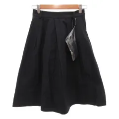 ナチュラルビューティーベーシック NATURAL BEAUTY BASIC フレアスカート XS 紺 ネイビー タック入り ひざ丈 017-120400 /FF ■GY43