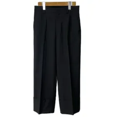 センタープレス ストレートパンツ スラックス 無地 M 黒 ブラック L009S082 レディース