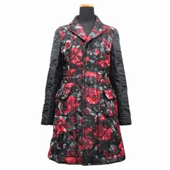 美品 16AW コムデギャルソン COMME des GARCONS 18世紀のパンク期 花柄 キルティング ジャケット ブルゾン コート オールド アーカイブ AD2016 GR-J038 サイズXS ブラック/マルチ レディースのサムネイル
