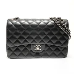 CHANEL シャネル ショルダーバッグ 18番台 2013-2014 ラムスキン ダブルフラップ マトラッセ 30cm シルバー金具【中古】