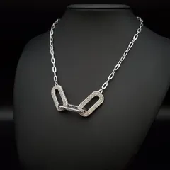 SWAROVSKI スワロフスキー ネックレス チェーン クリスタル ラインストーン シルバーカラー 存在感 y2k きらきら ギフト プレゼント 贈り物