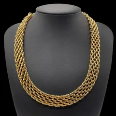 希少 Christian Dior クリスチャン ディオール 金縄 格子 チョーカー ネックレス ペンダント アクセサリー 首輪 ゴールド CDロゴ ジュエリー ヴィンテージ