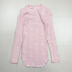 【OSHIMA REI】オオシマレイ　all rib skin ボーダー　カットソー　ロングスリーブ　Tシャツ　マチュピチュ