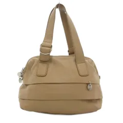 ニナリッチ NINA RICCI ハンドバッグ レザー ロゴチャーム ベージュ /JS