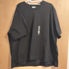 新品タグ付き　ユニクロ　XL　黒　ブラック　エアリズムコットンオーバーサイズクルーネックT　半袖　大きいサイズ　プラスサイズ