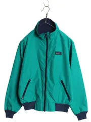 【お得なクーポン配布中!】 90s エルエルビーン ナイロン ジャケット メンズ S レディース M 古着 オールド アウトドア フルジップ ハイネック フリース ライナー付き